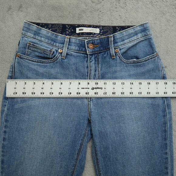 Levi's 525 Jeans Women's Size 8M Blue Mid-Rise Straight Leg Denim 32" Inseam - Picture 7 of 16